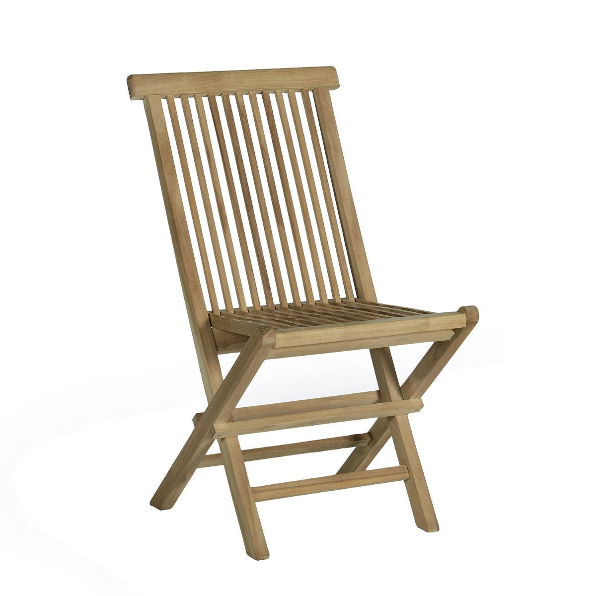 Chaises  de jardin pliantes en teck massif Java (Lot de 4), TECK ATTITUDE
