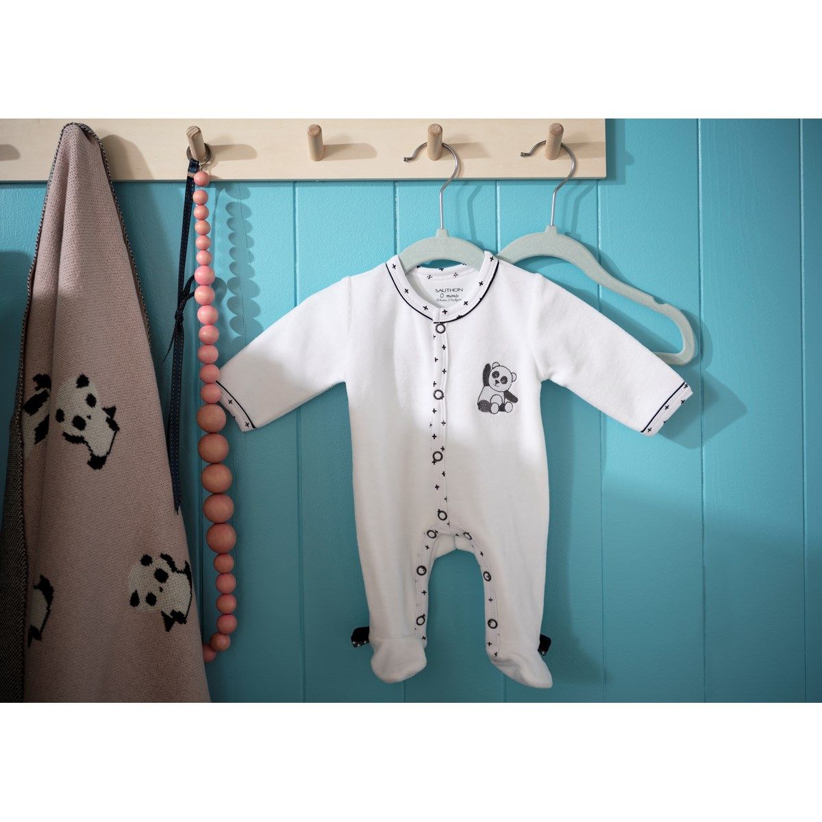 Pyjama bébé 1 mois blanc Sauthon