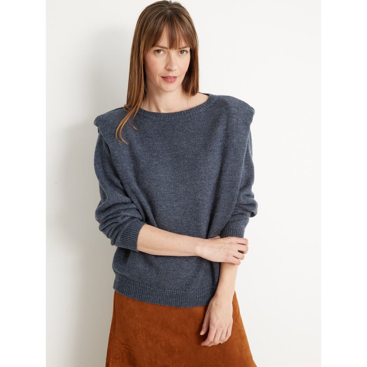 Pull paulettes bleu Daxon La Redoute