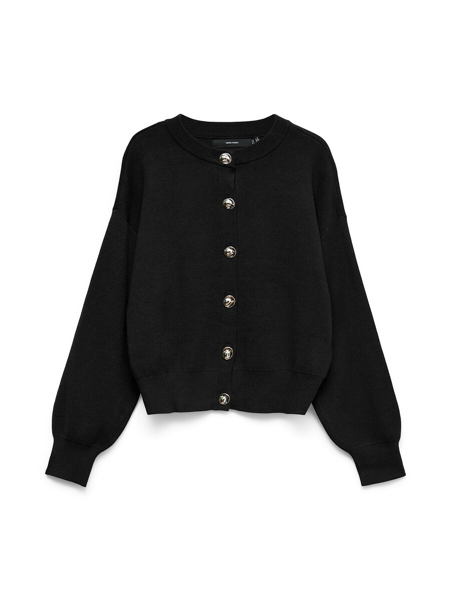 Gilet manches longues col rond boutonné, VERO MODA
