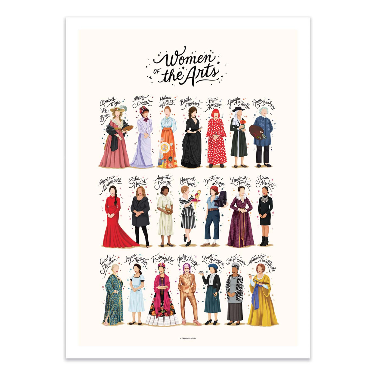 Affiche d'art - Women of the arts - Nour Tohme, WALL EDITIONS