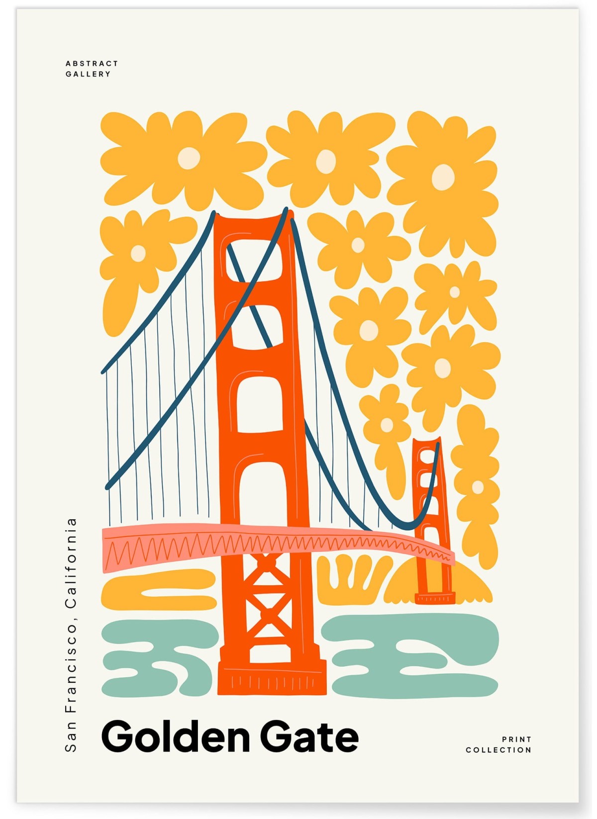 Affiche San Francisco 4 Golden Gate, L'AFFICHERIE