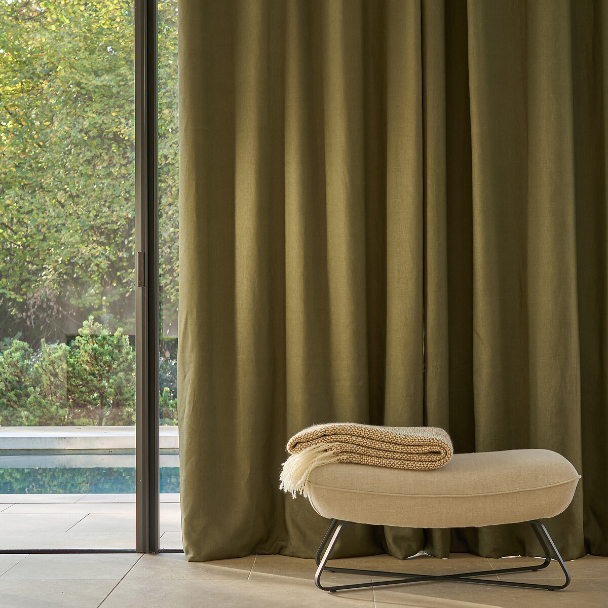 Tenda Oscurante Per Casa E Porte - Isolante Termico - Tenda Per Casa E Termico Tenda Per Casa E Decorazione Con Asta Telescopica Marrone Chiaro 120 X 200 Cm 63911805