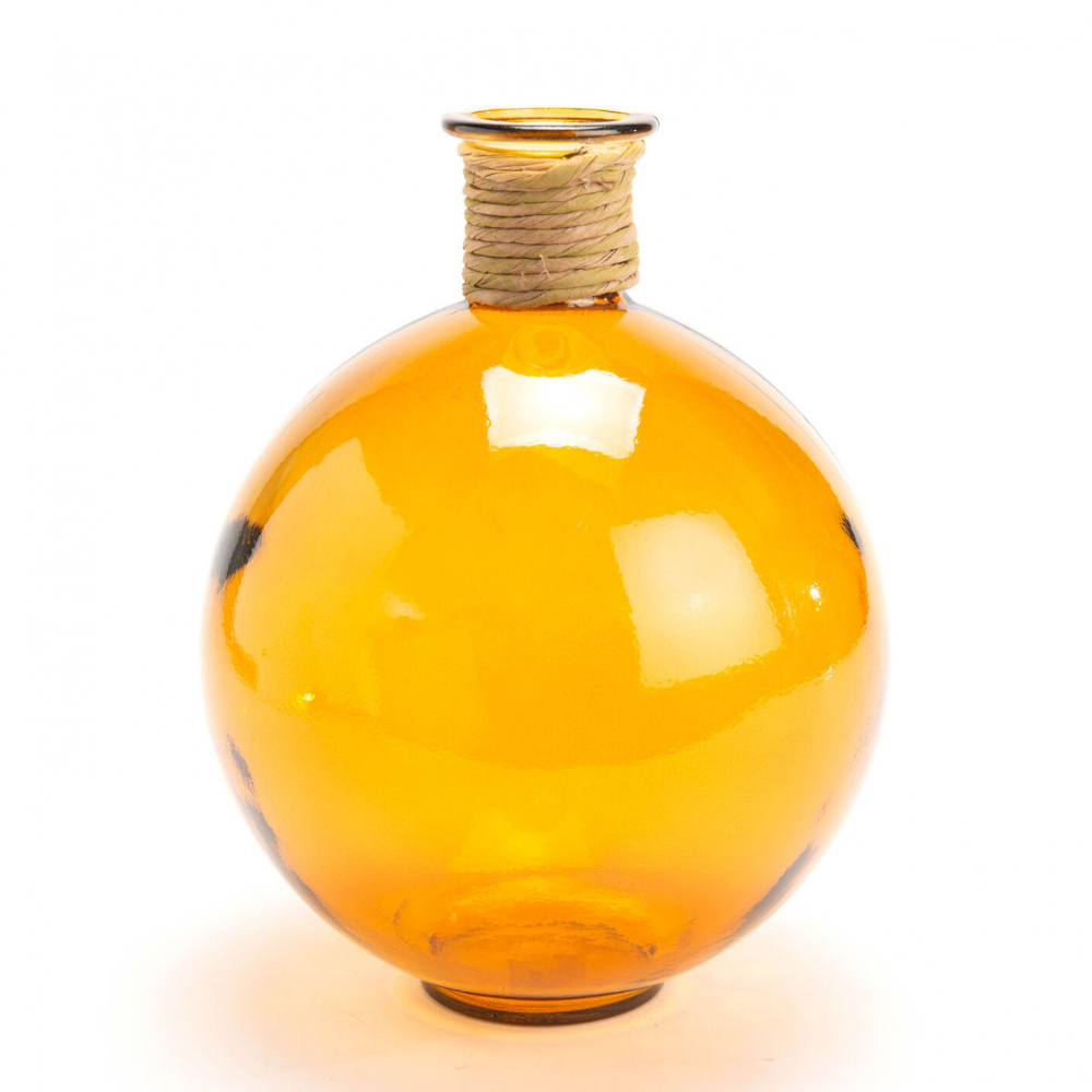 Vase Artémis Rafia 25 ocre, AMADEUS