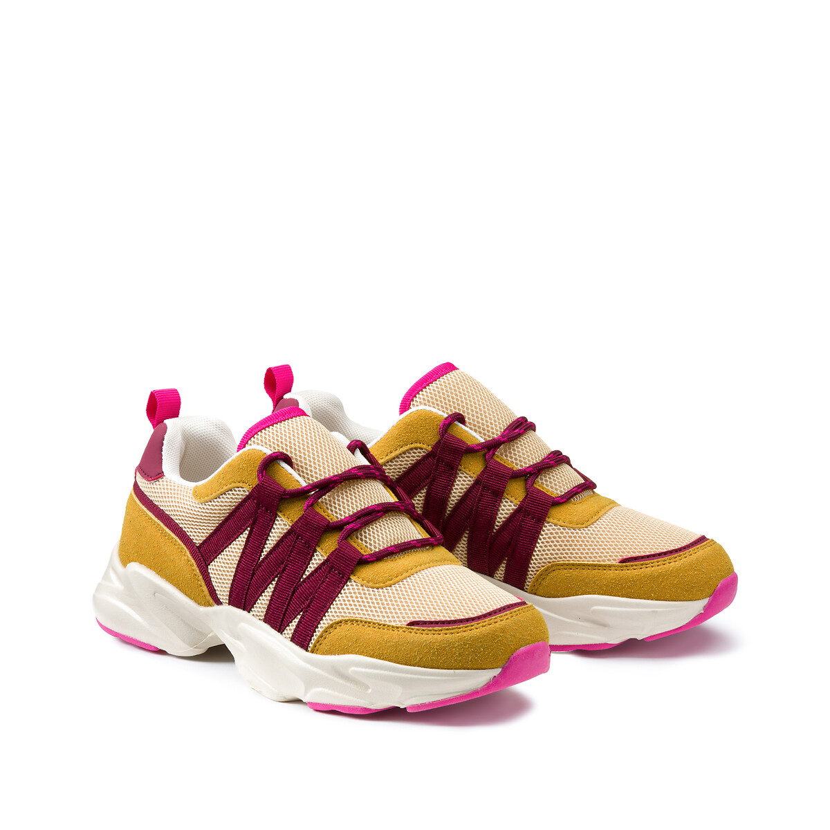 Multicolor sneakers dikke zool geel La Redoute Collections La