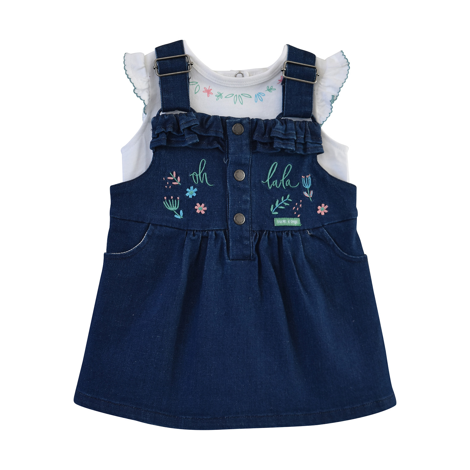 Tee shirt et robe elyne en jean, SUCRE D'ORGE