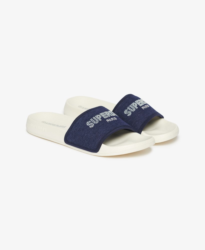 Sandales de piscine Luxe à strass, SUPERDRY