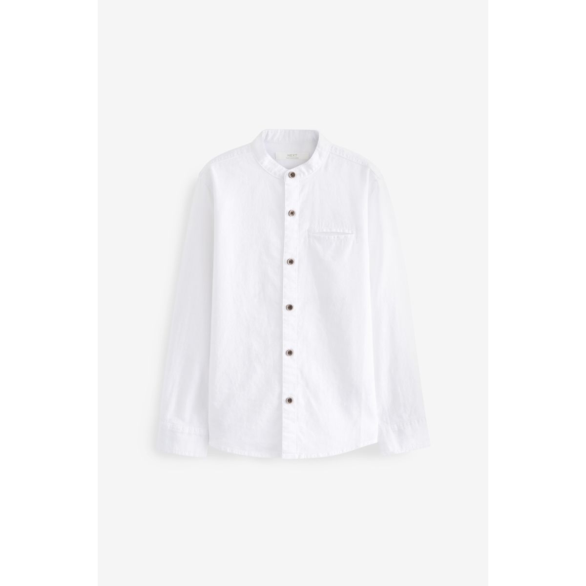 Chemise manche longue à col grand-père, NEXT