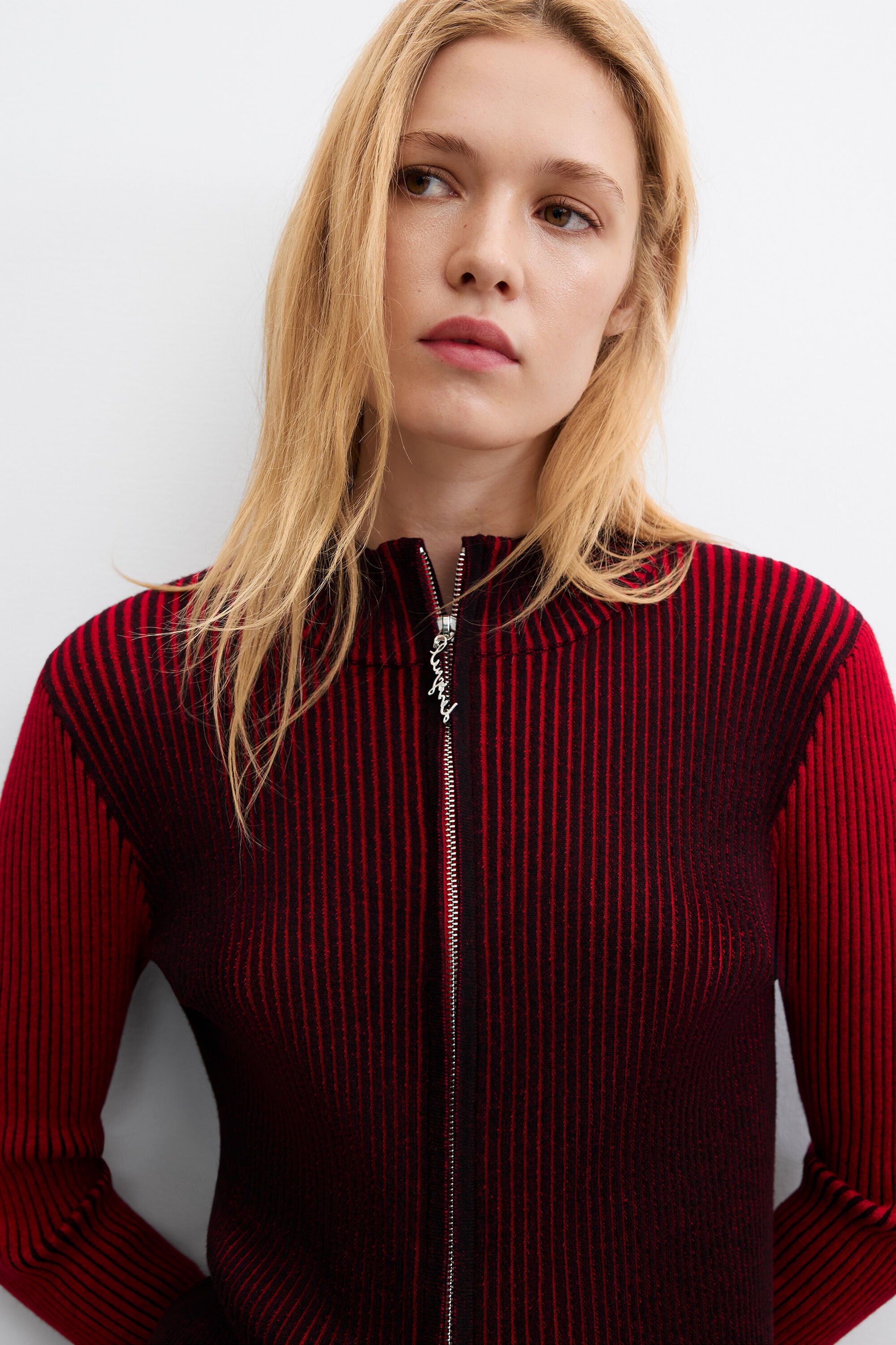 Veste zippée en maille irisée, DESIGUAL