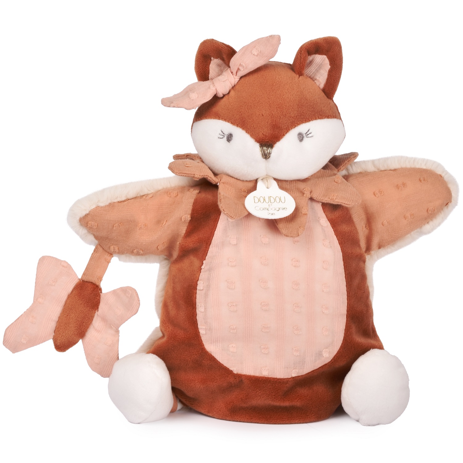 Doudou marionnette renard 25 cm, DOUDOU ET COMPAGNIE