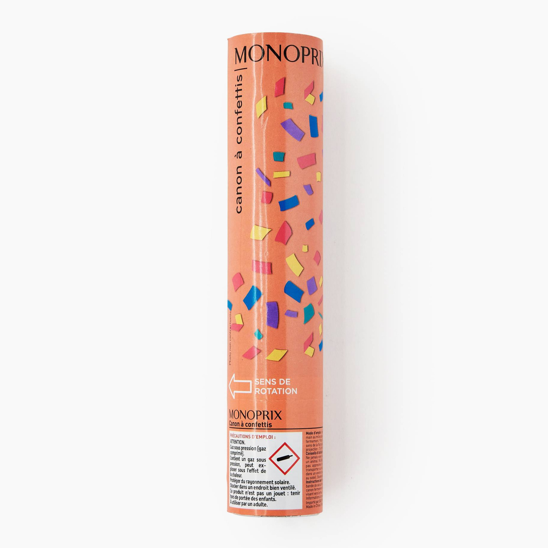 Canon à confettis multicolores, MONOPRIX MAISON