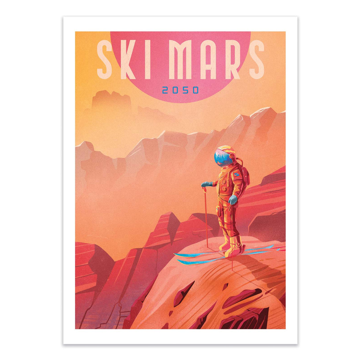 Affiche d'art - Ski Mars - Mark Harrison, WALL EDITIONS