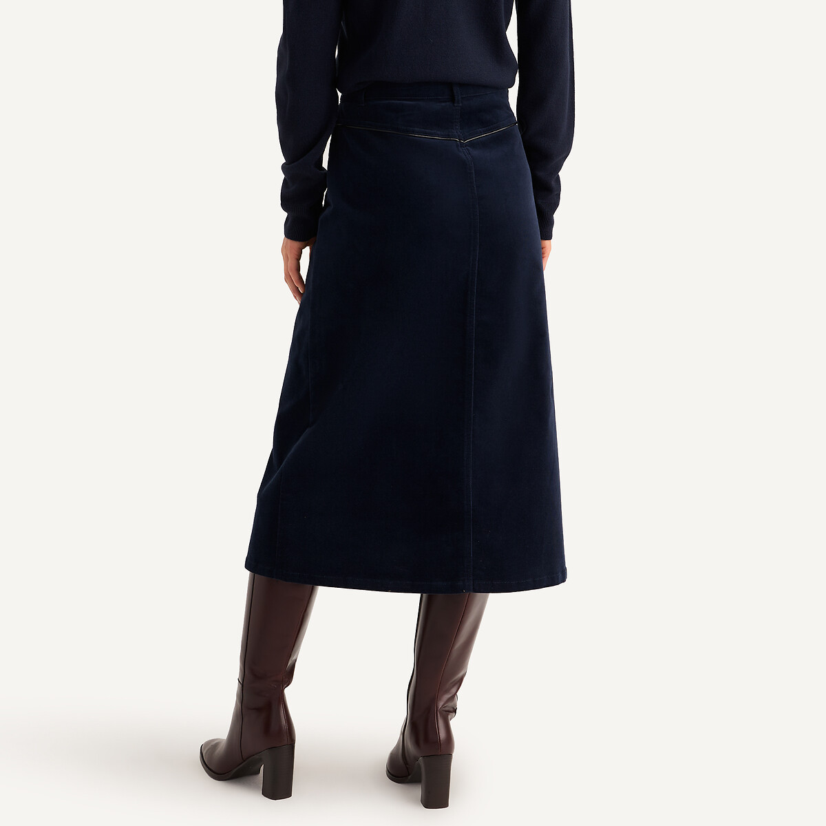 【INCHANT ME】Tolin Corduroy Midi Skirt Corduroy full midi skirt Anne Weyburn | La Redoute