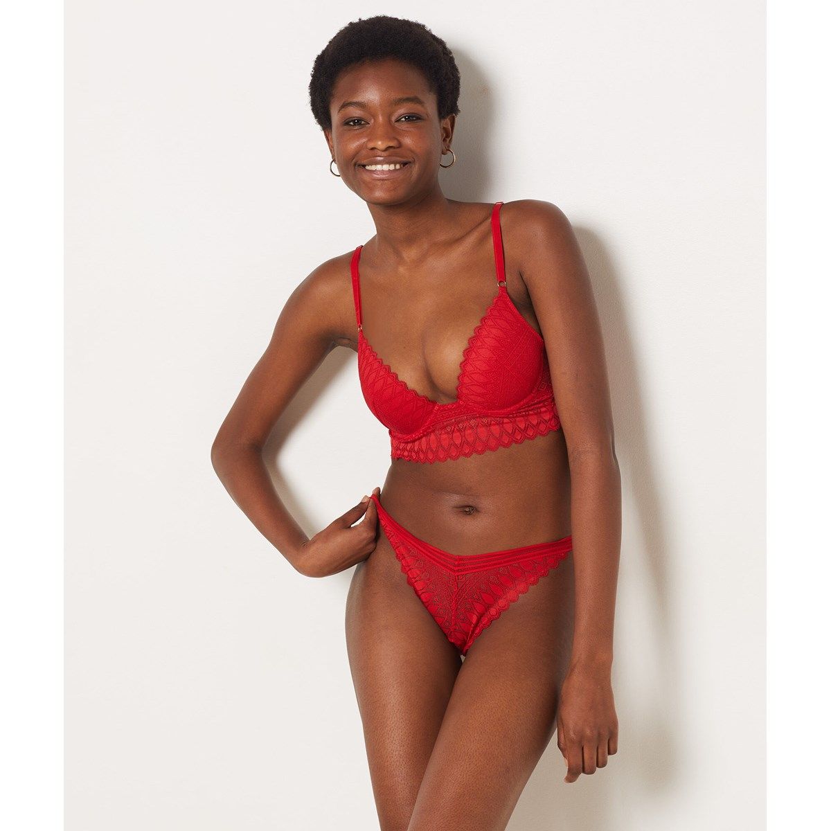 Tulle Bralette - OMBRELLE - ROUGE - ETAM