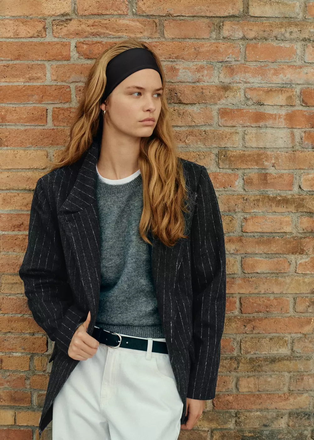 Blazer en laine à col montant, MANGO TEEN