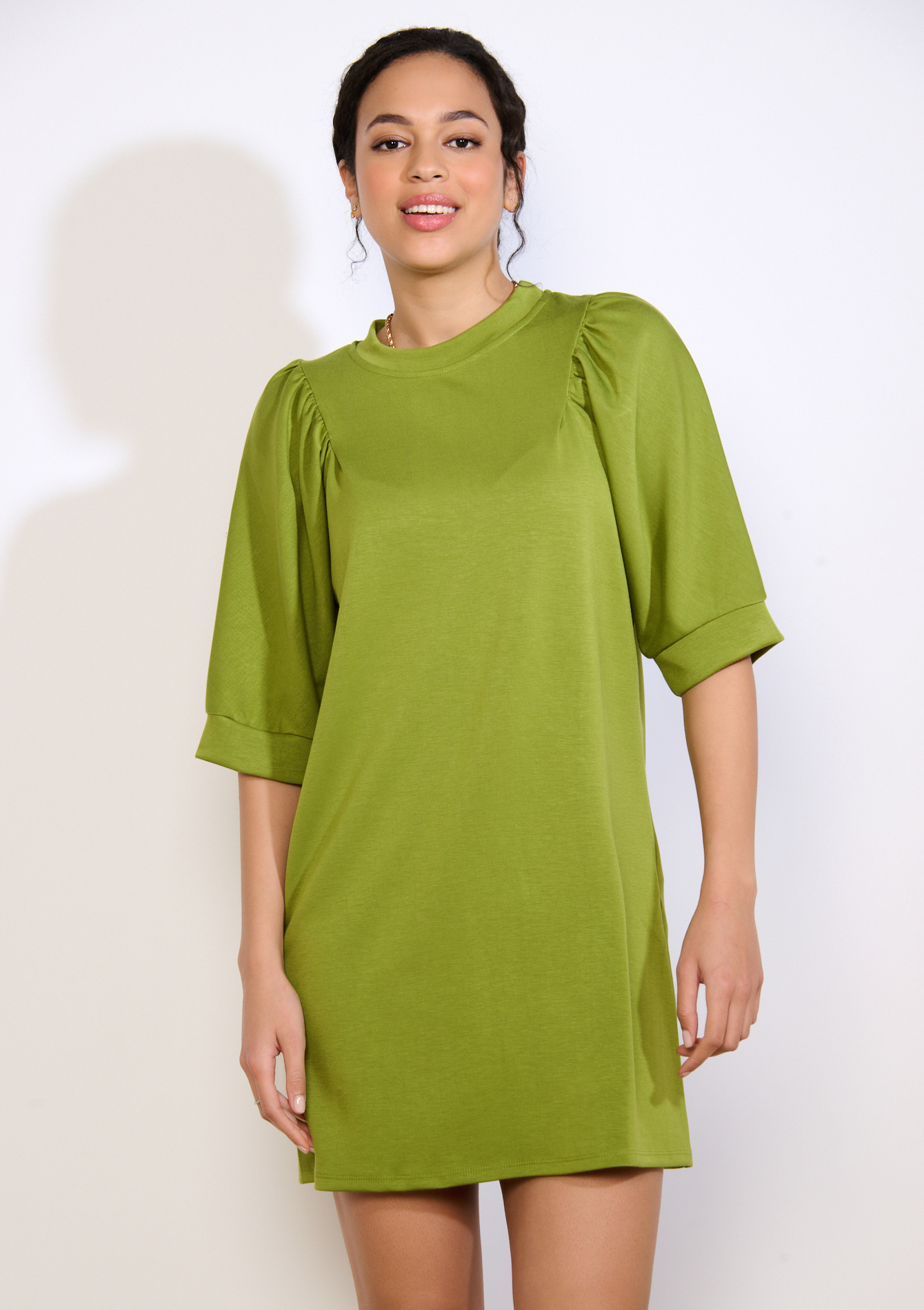 Robe sweat à manches bouffantes, LOLALIZA