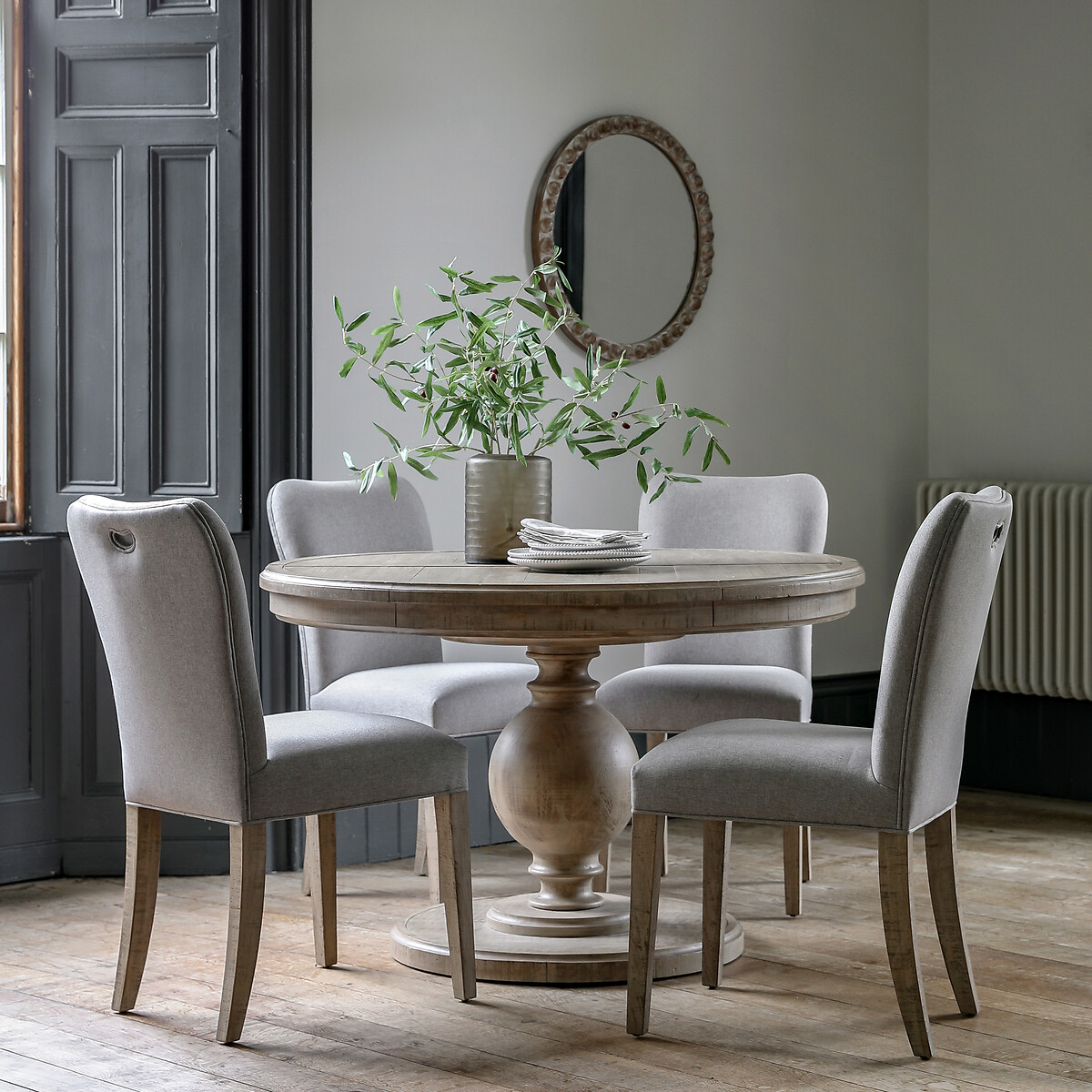 Vinton American Pine Oval Extendable Farmhouse Dining Table (Seats 8), ÉDITÉ