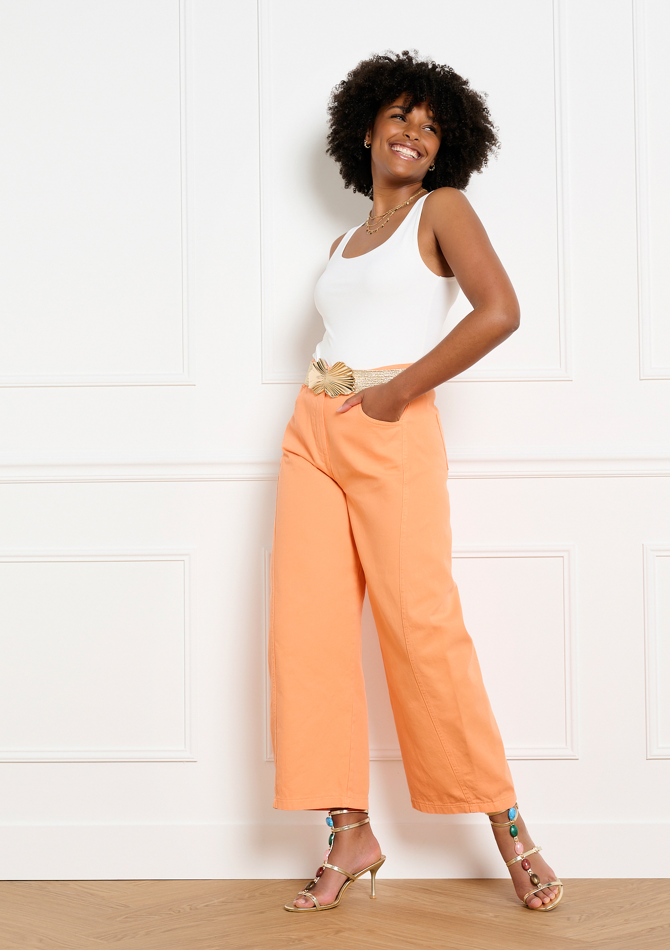 Pantalon barrel structuré, LOLALIZA