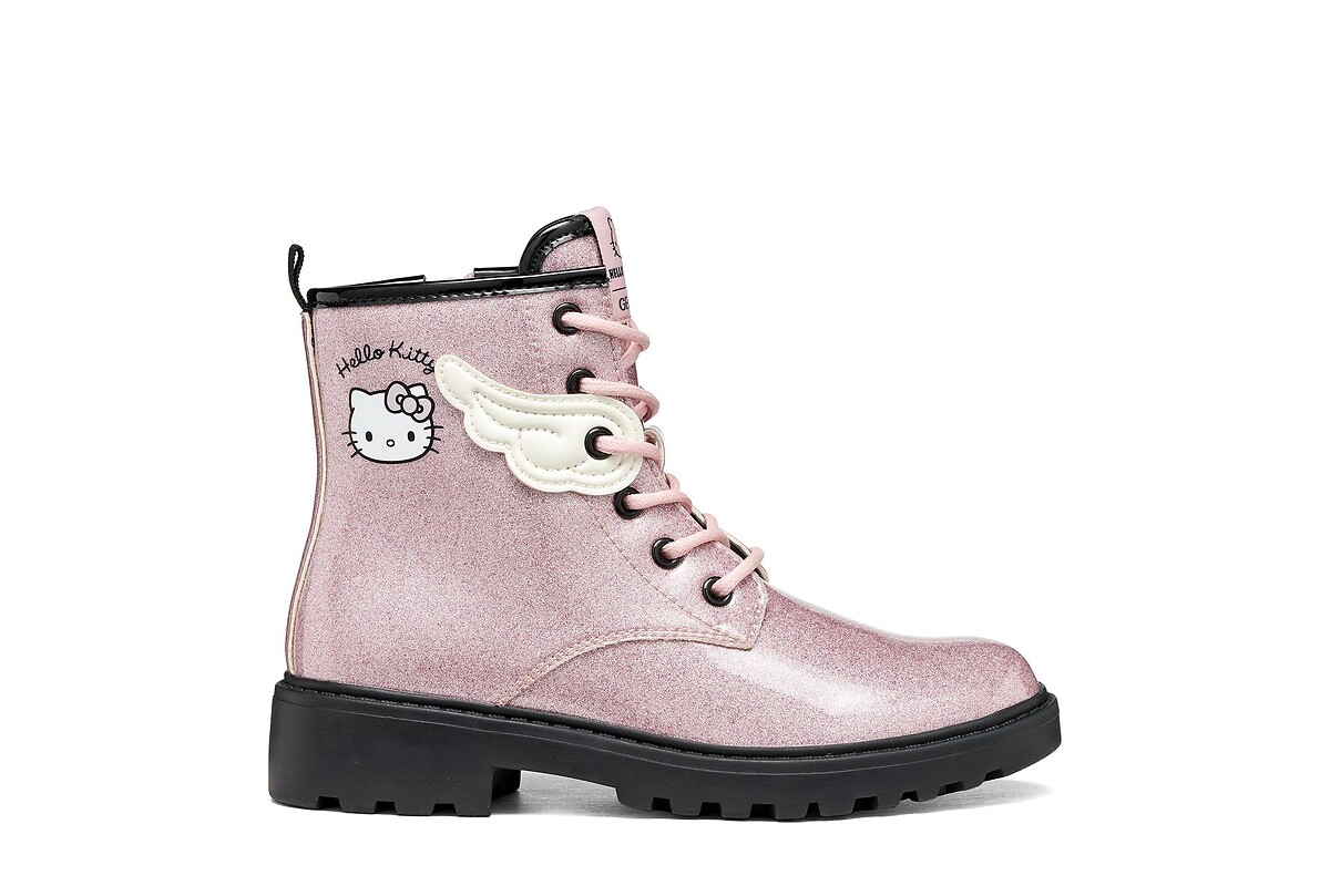 Boots vernis, à lacets, CASEY x HELLO KITTY, GEOX