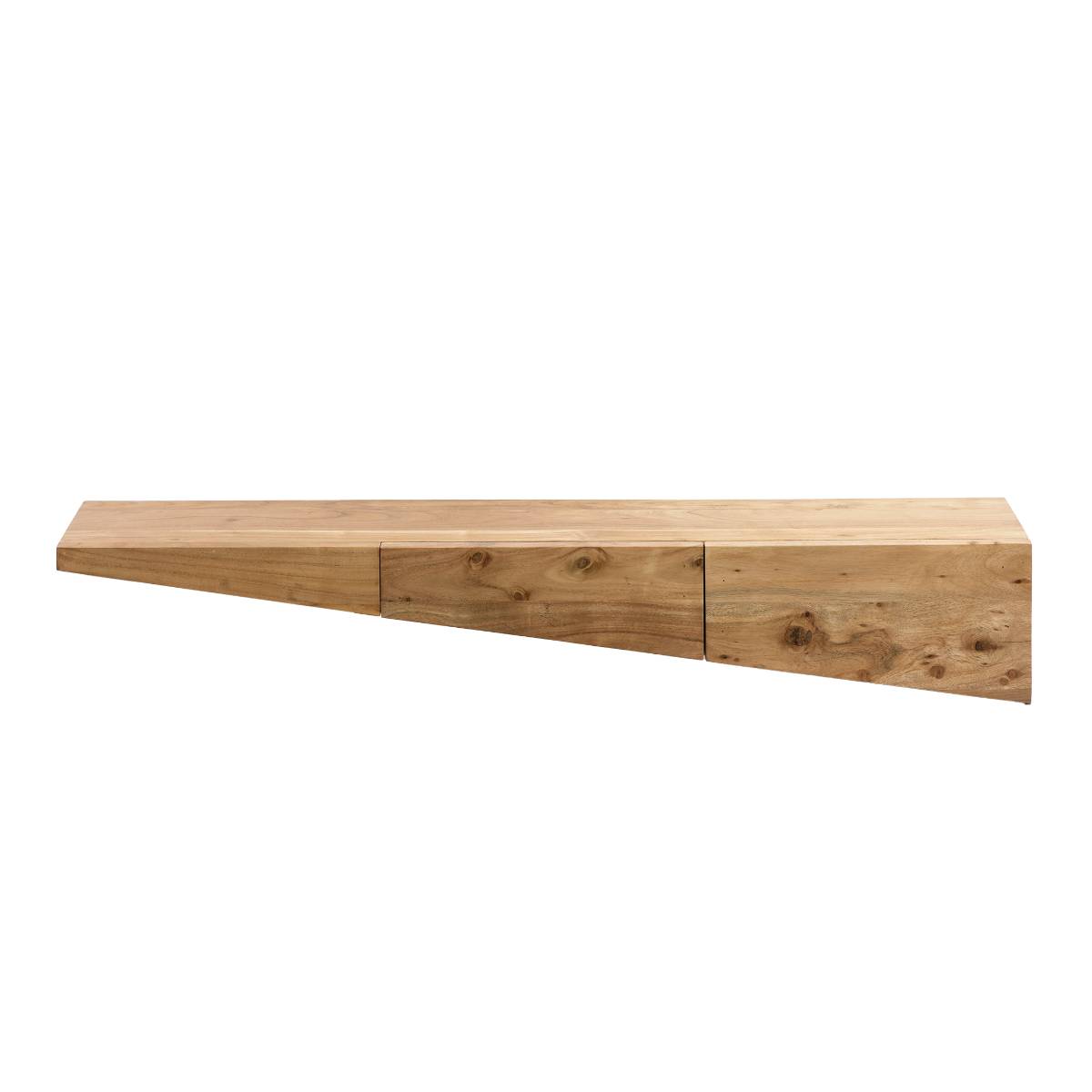 Etagère murale asymétrique en bois d'acacia ORANE, MADE IN MEUBLES