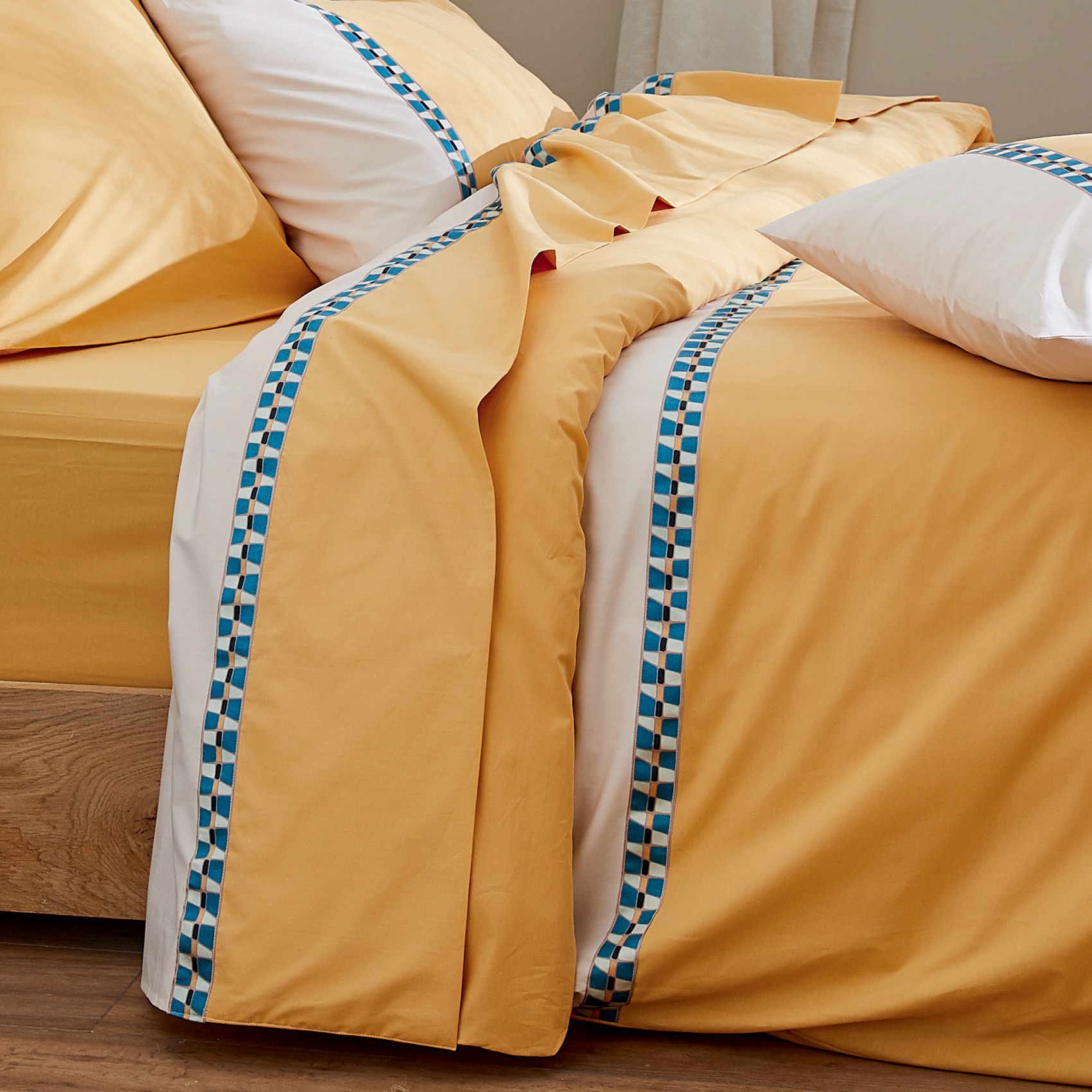 Housse de couette percale avec galon, TRADILINGE