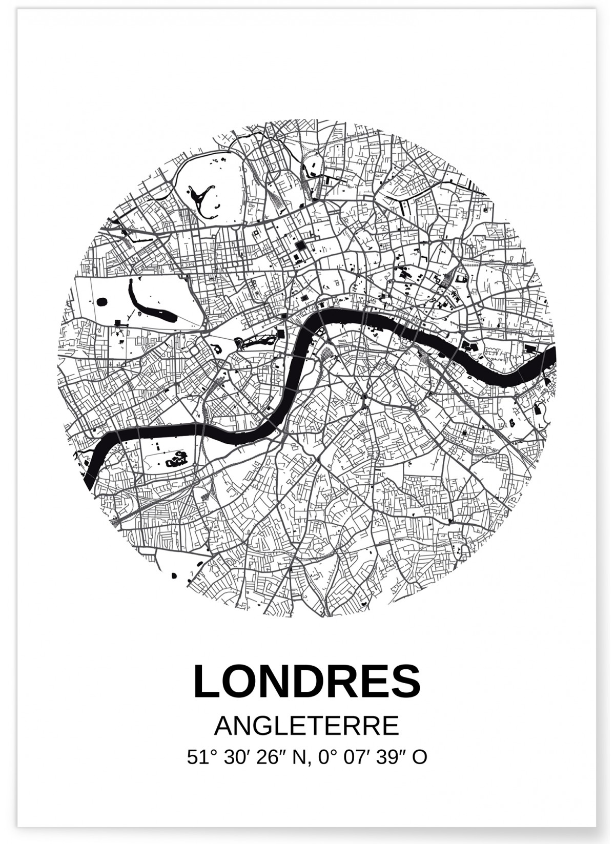 Affiche Carte Londres, L'AFFICHERIE