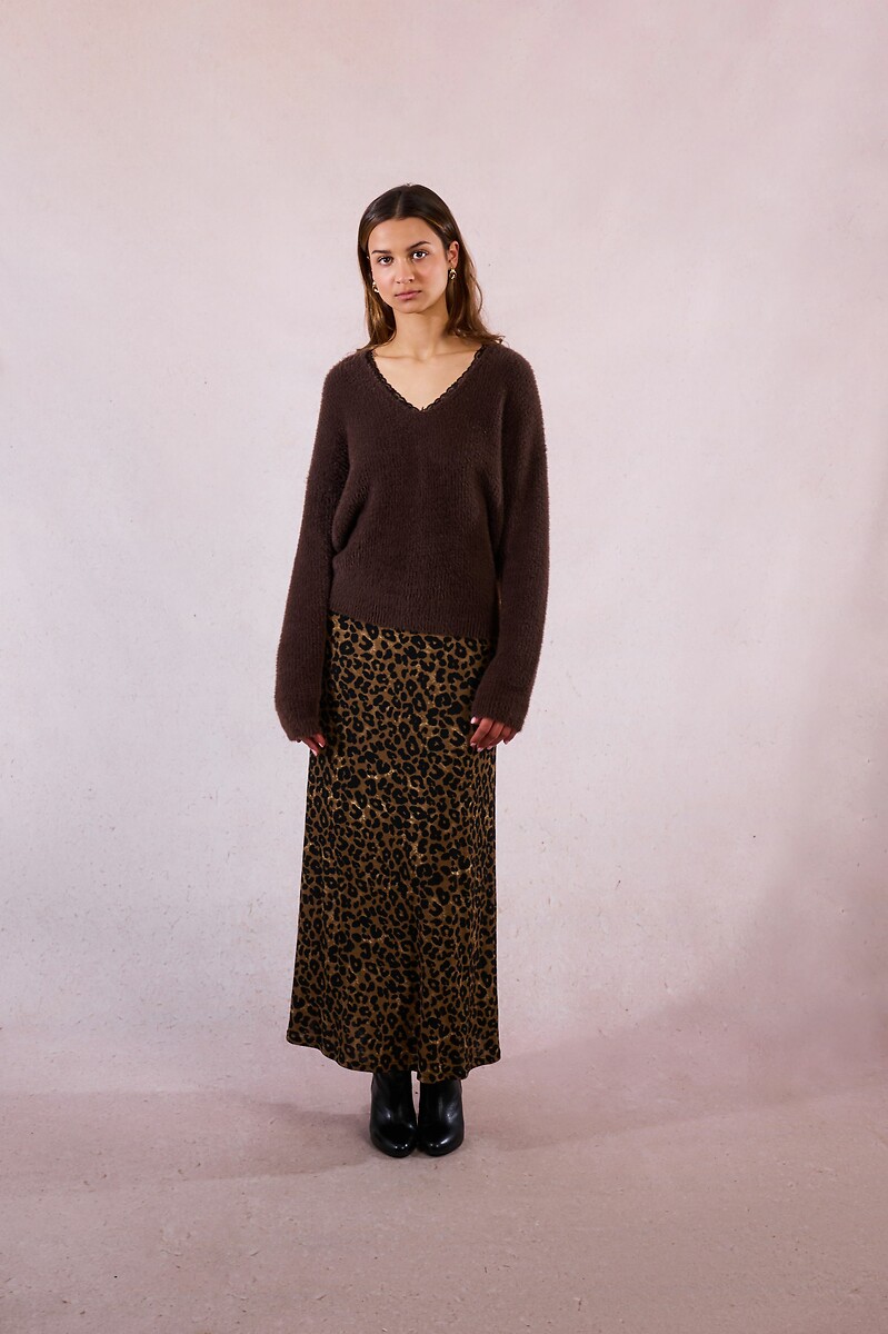 Pull col V dentelle
