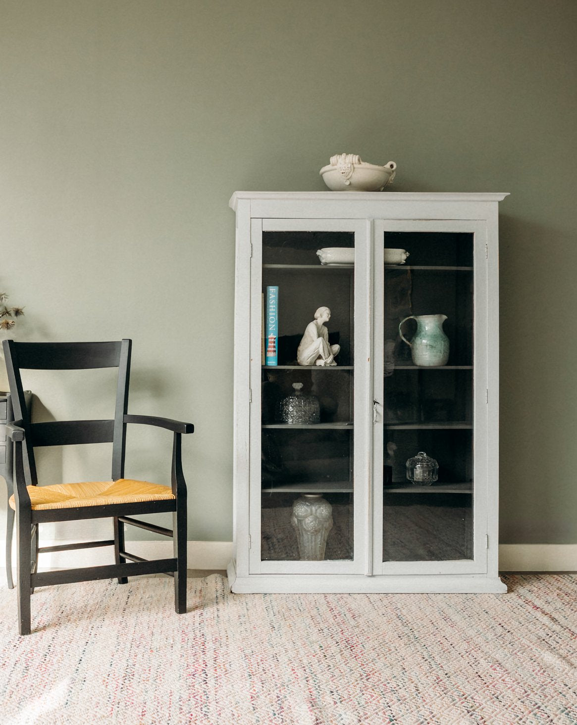 Étagère en bois blanche et noir Gaëlle N°781 - Bon état, DEBONGOUT