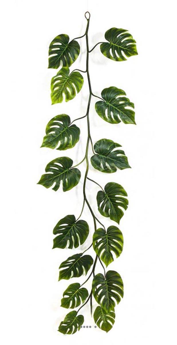Guirlande de feuilles de philodendron H 230, ARTIFICIELLES