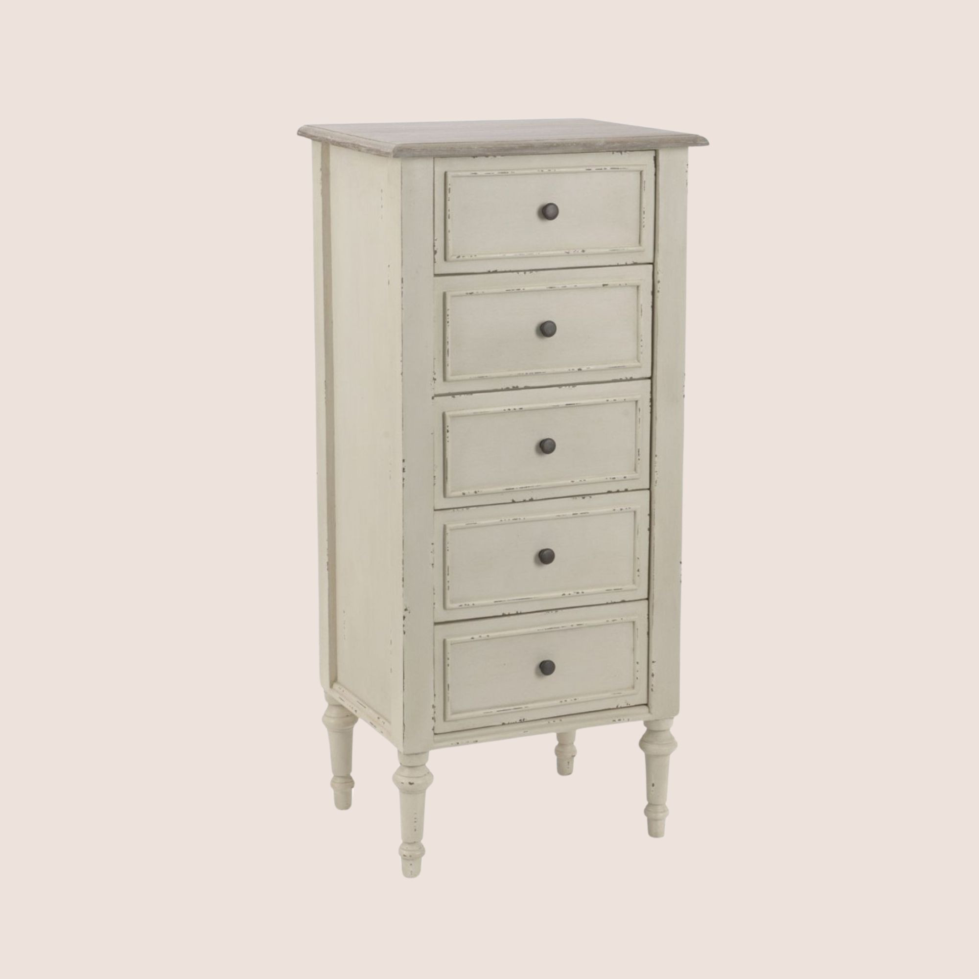 Chiffonnier baroque en bois 5 tiroirs - NEYLA, HELLIN, DEPUIS 1862