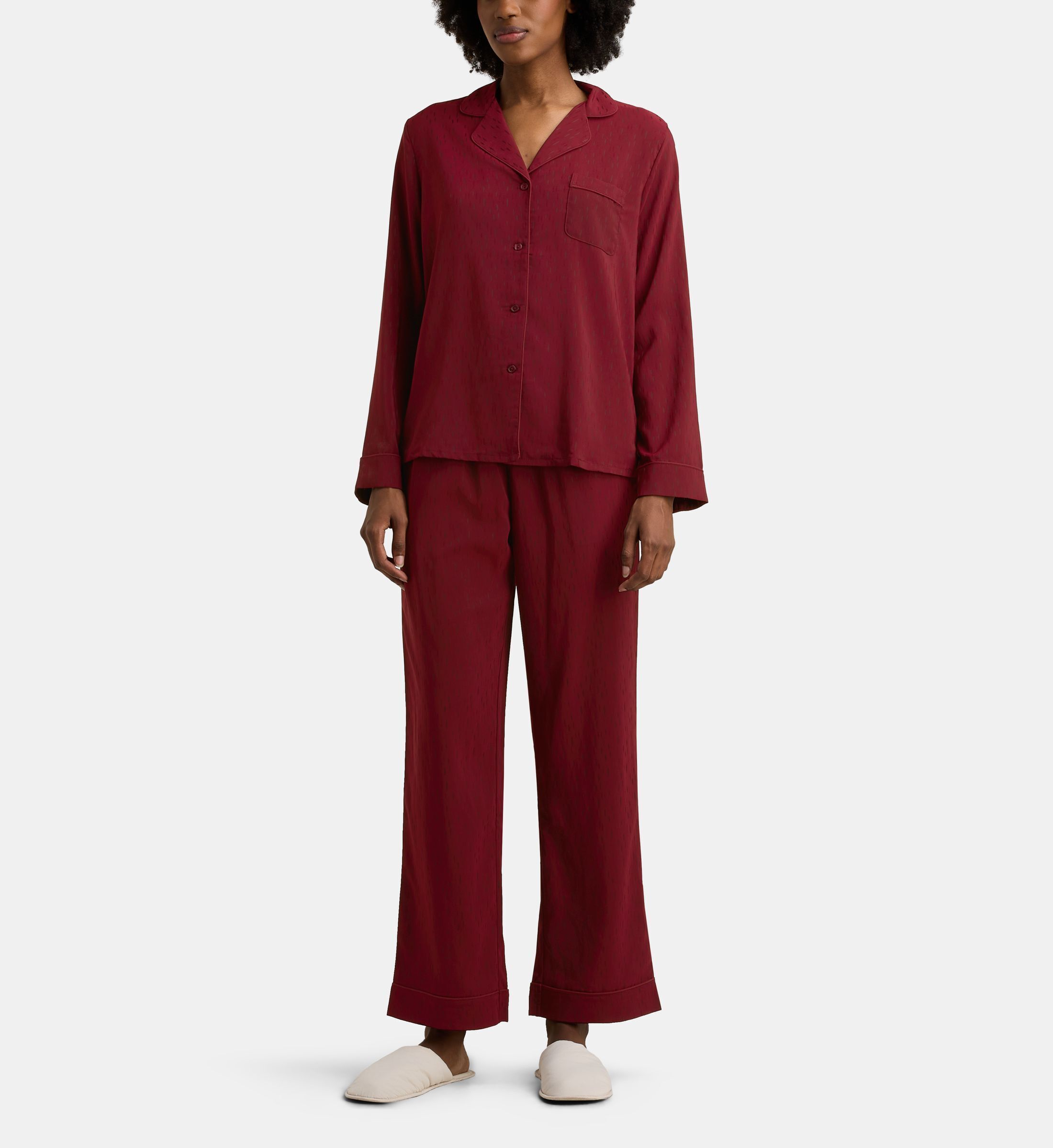 Pyjama long diola en satin jacquard, GALERIES LAFAYETTE