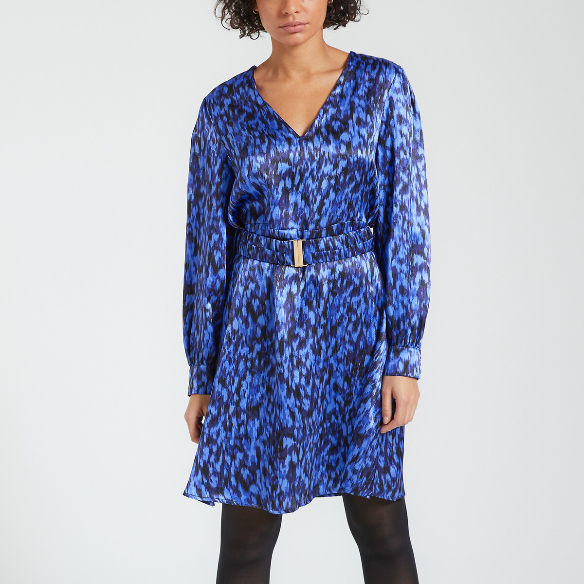 Robe courte imprimée, ceinturée, VERO MODA
