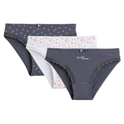 Pack of 3 Knickers in Printed Cotton LA REDOUTE COLLECTIONS