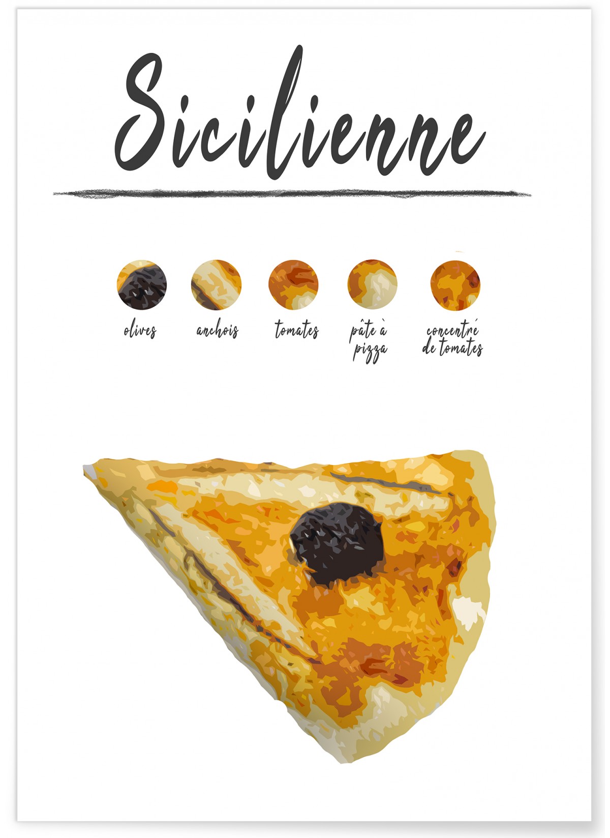 Affiche Pizza Sicilienne, L'AFFICHERIE