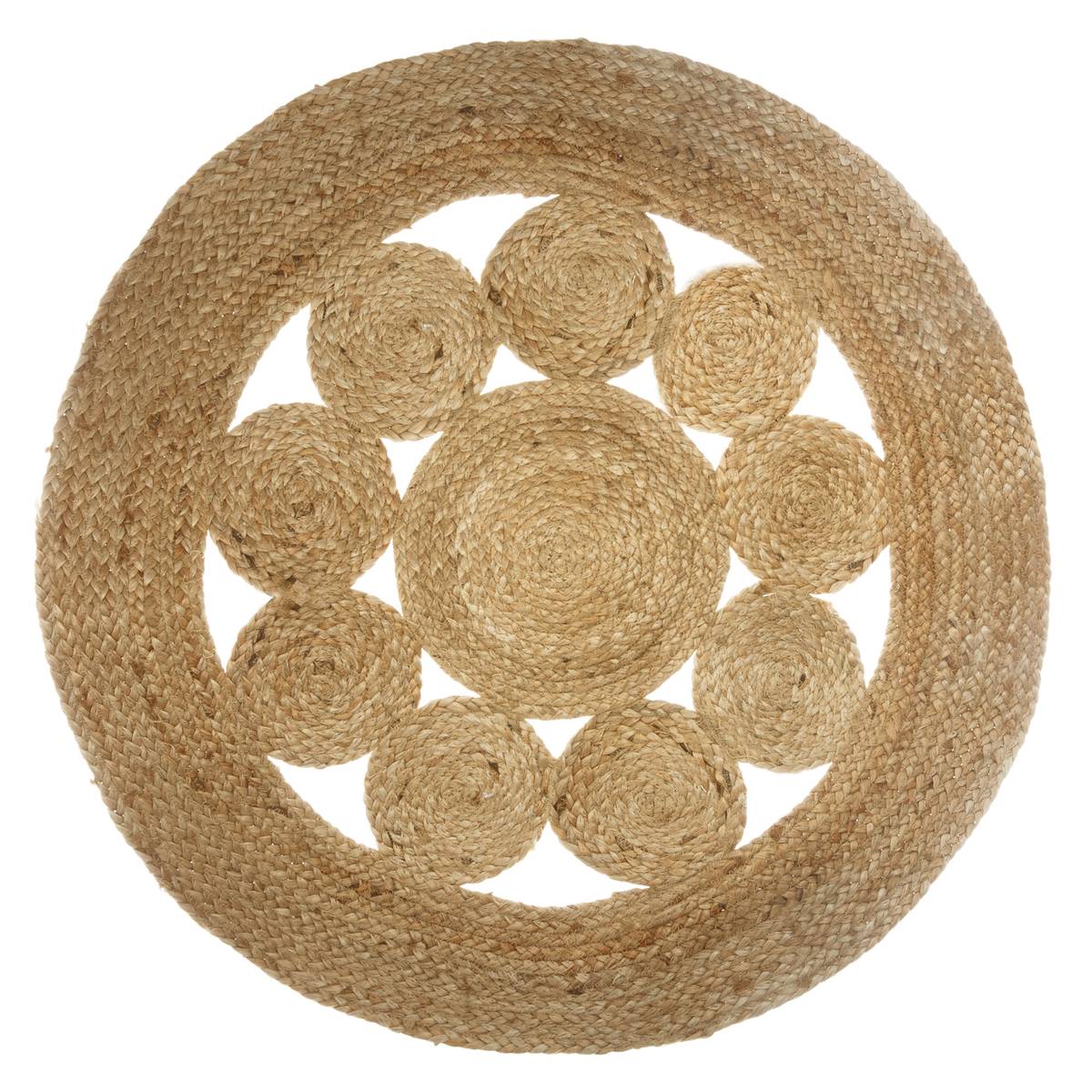 Tapis salon rond en jute ESRA, ATMOSPHERA