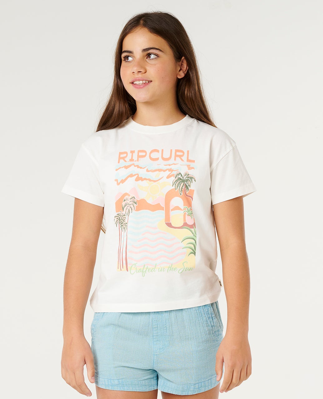 T-shirt Half Moon Bay Relaxed fille, RIP CURL