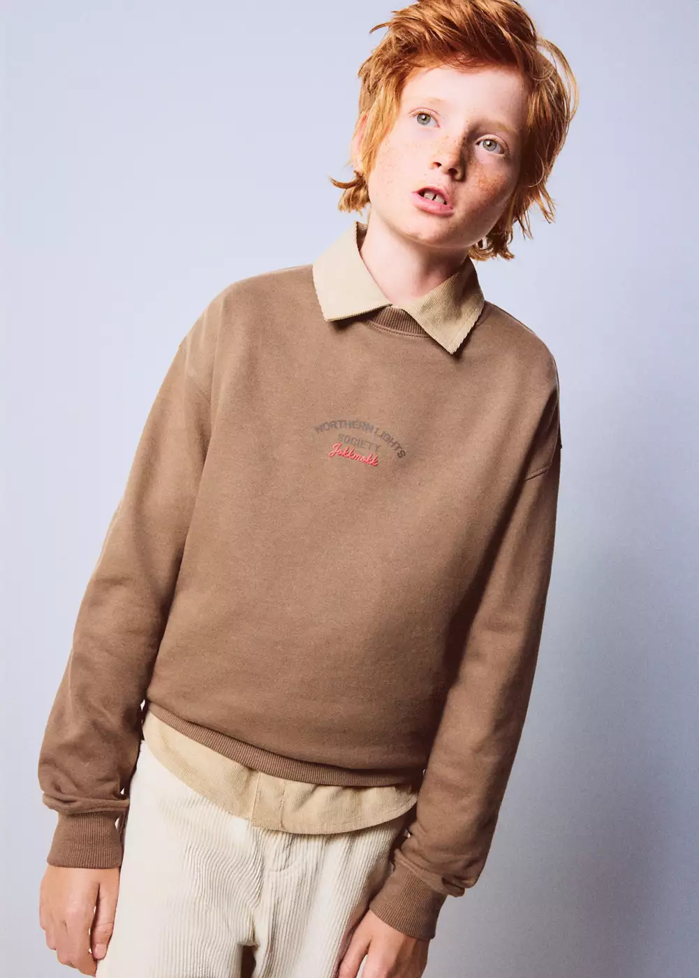 Sweat oversize inscription imprimée, MANGO KIDS