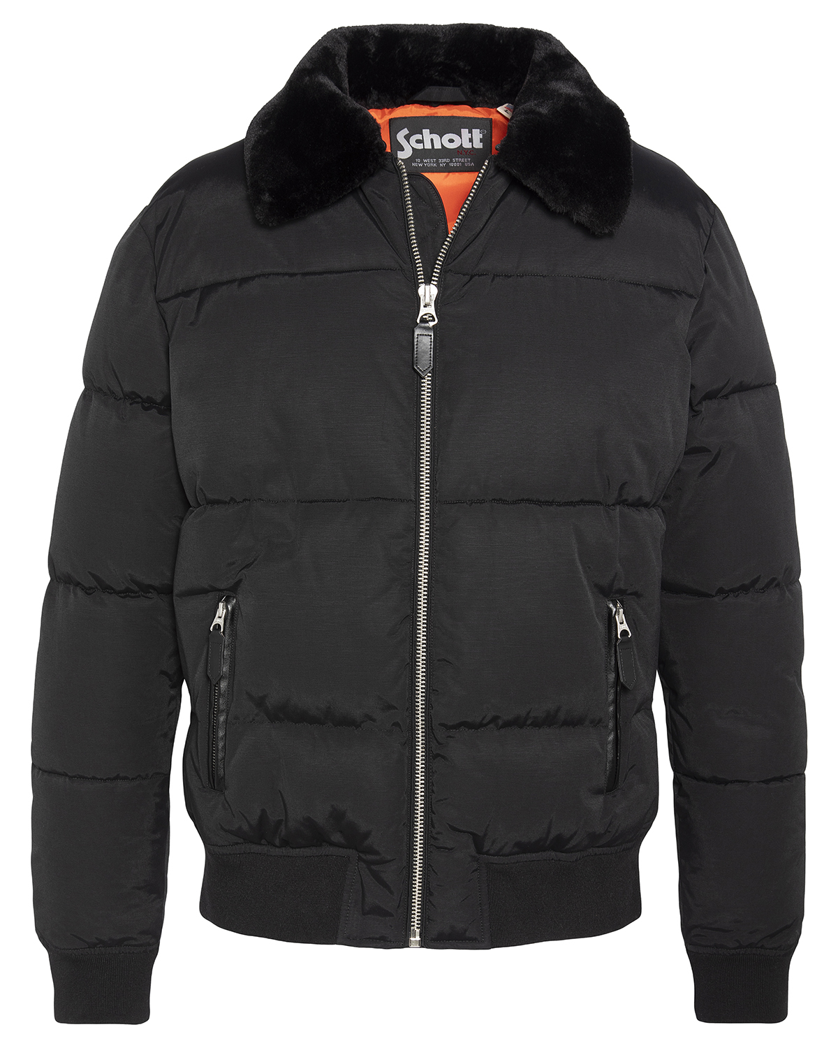 Doudoune col en imitation fourrure amovible, SCHOTT