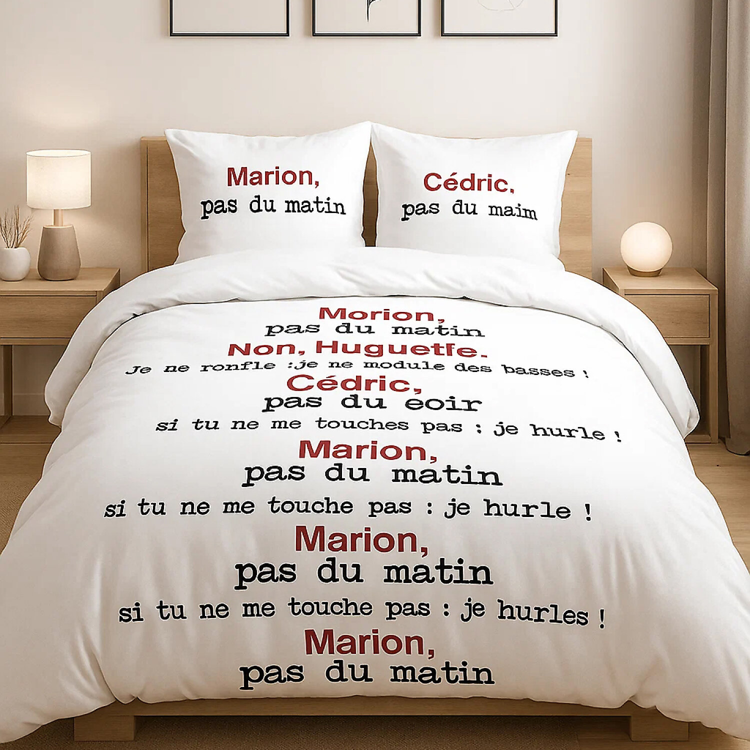 housse de couette avec taie(s) en coton, Scene de Menage, C DESIGN HOME TEXTILE