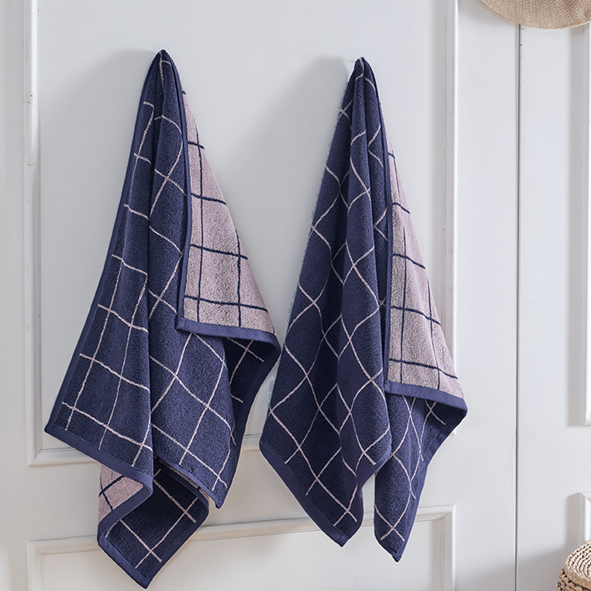 Serviette de toilette 500 g/m² ARCADIA CHECK, SENSEI MAISON