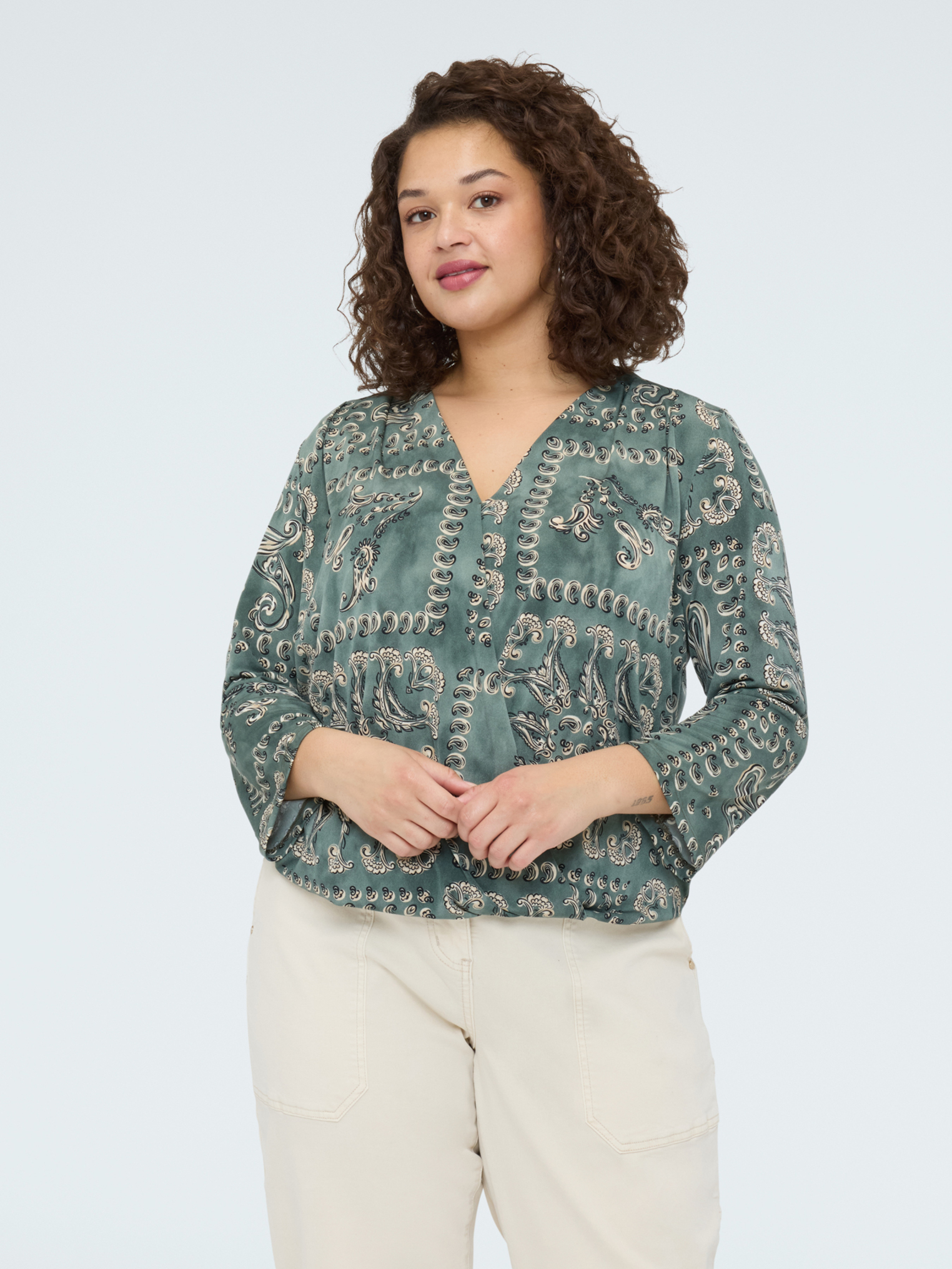 T-shirt avec imprimé paisley, FIORELLA RUBINO