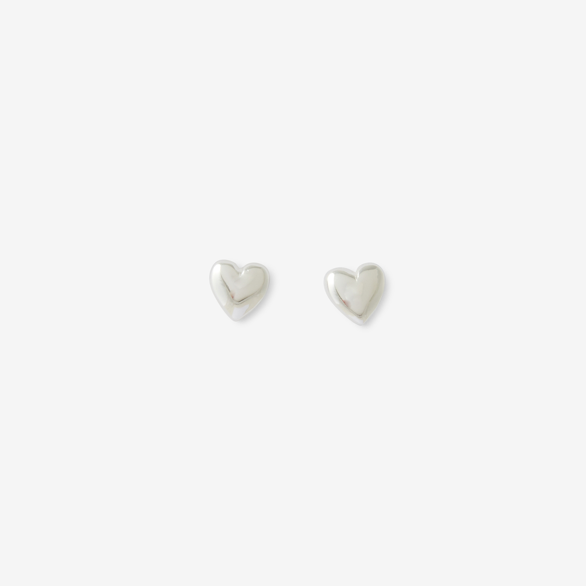 Puces d'oreilles cœur argentées - argent garanti 925, BALABOOSTE