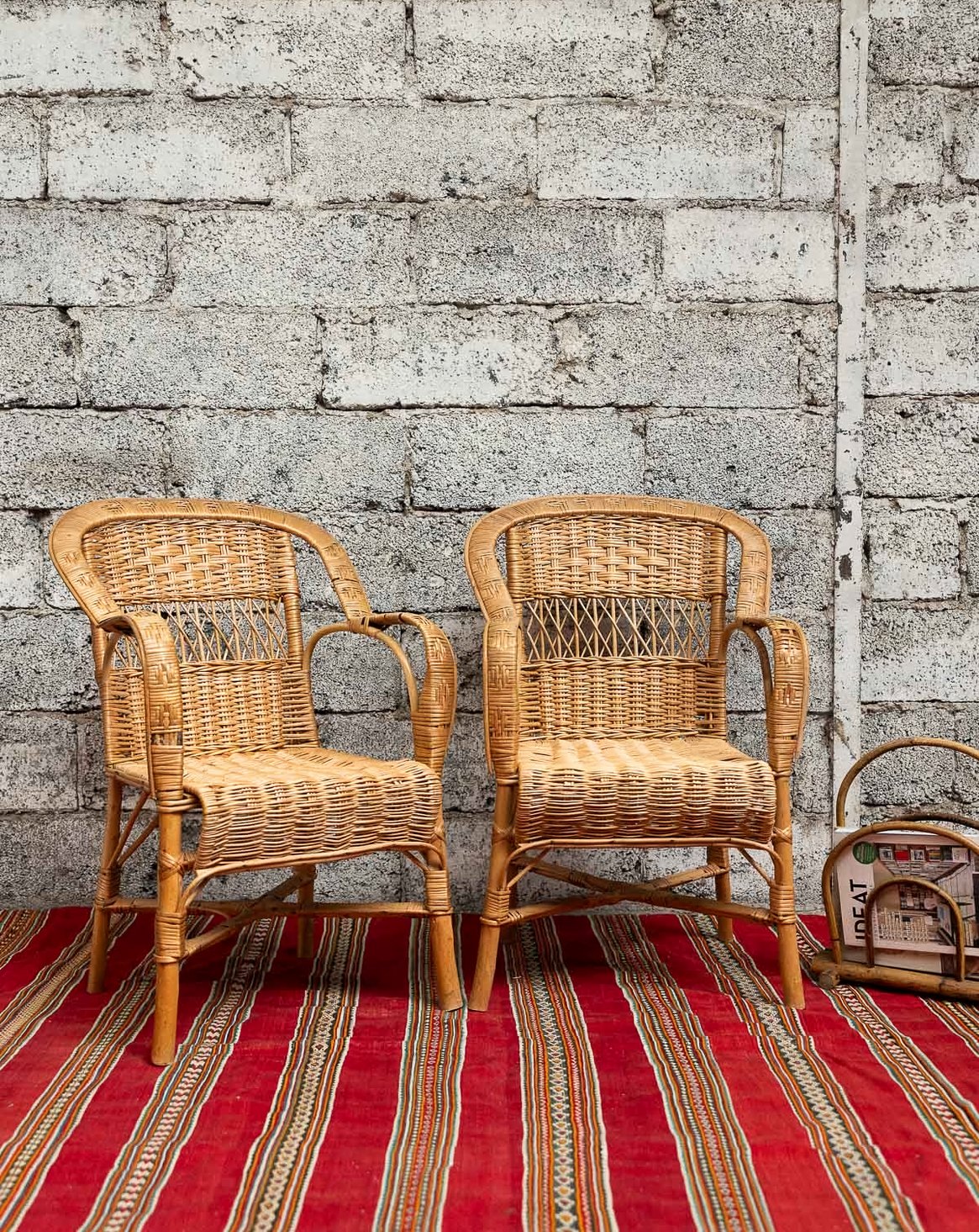 Fauteuil en rotin Ernest N°1502 - Bon état, DEBONGOUT