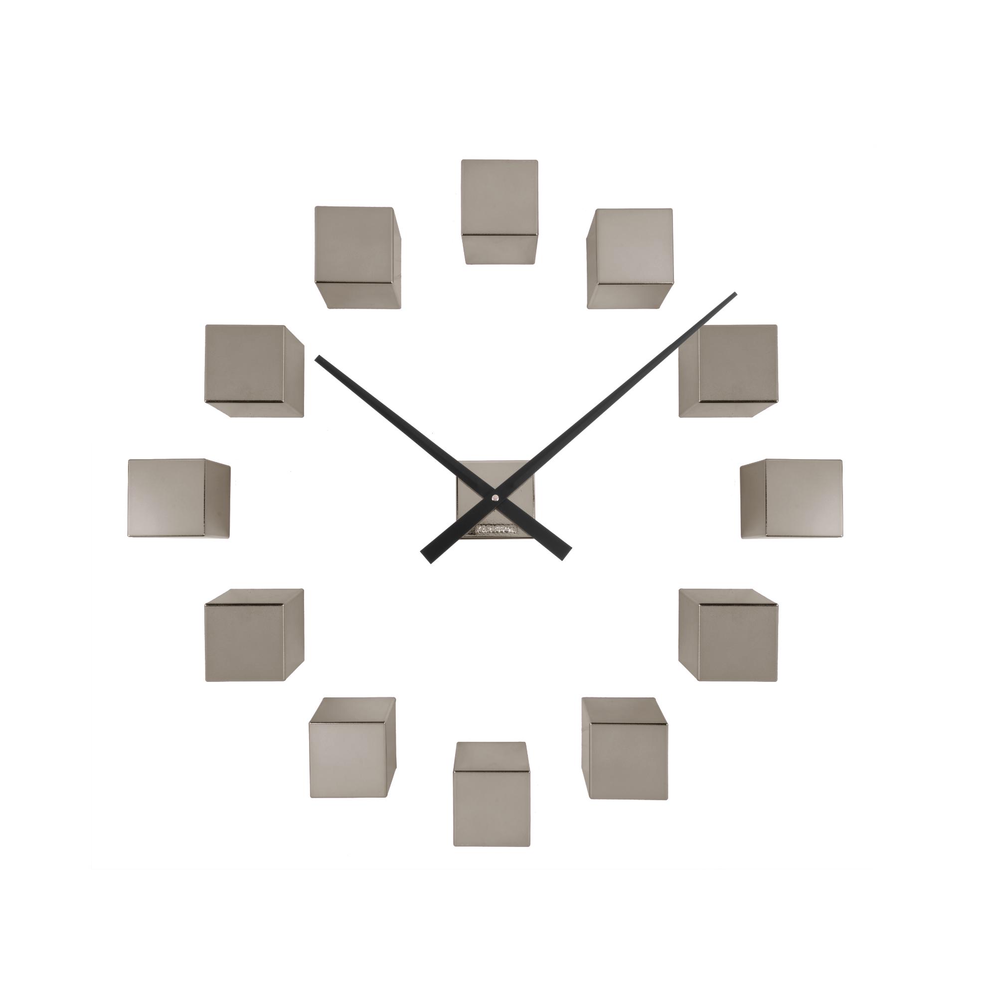 Horloge Murale Plastique DIY CUBIC METALLIC, KARLSSON