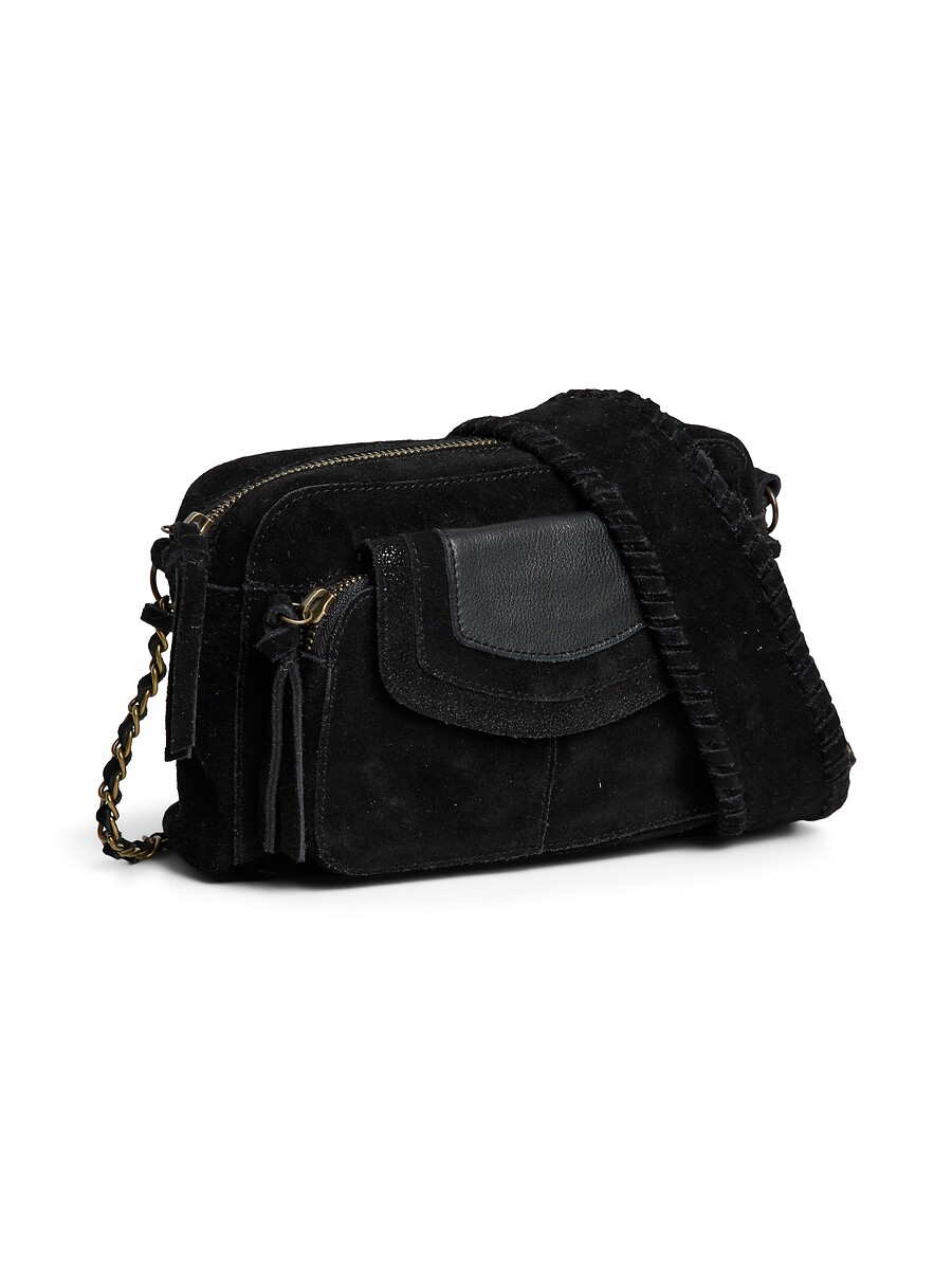 Sac à main en cuir suédé, Abigail, PIECES