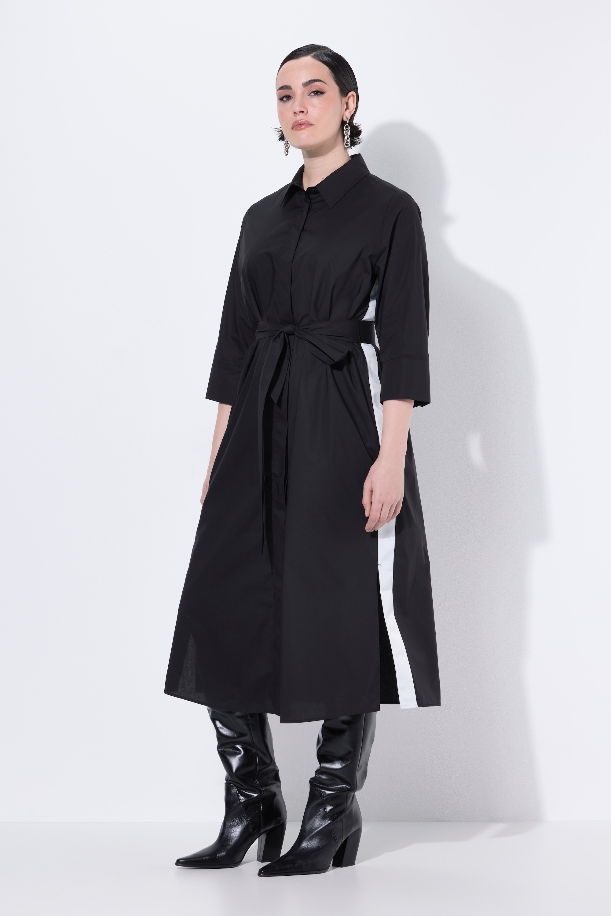Robe-chemisier avec bandes contrastantes, ULLA POPKEN