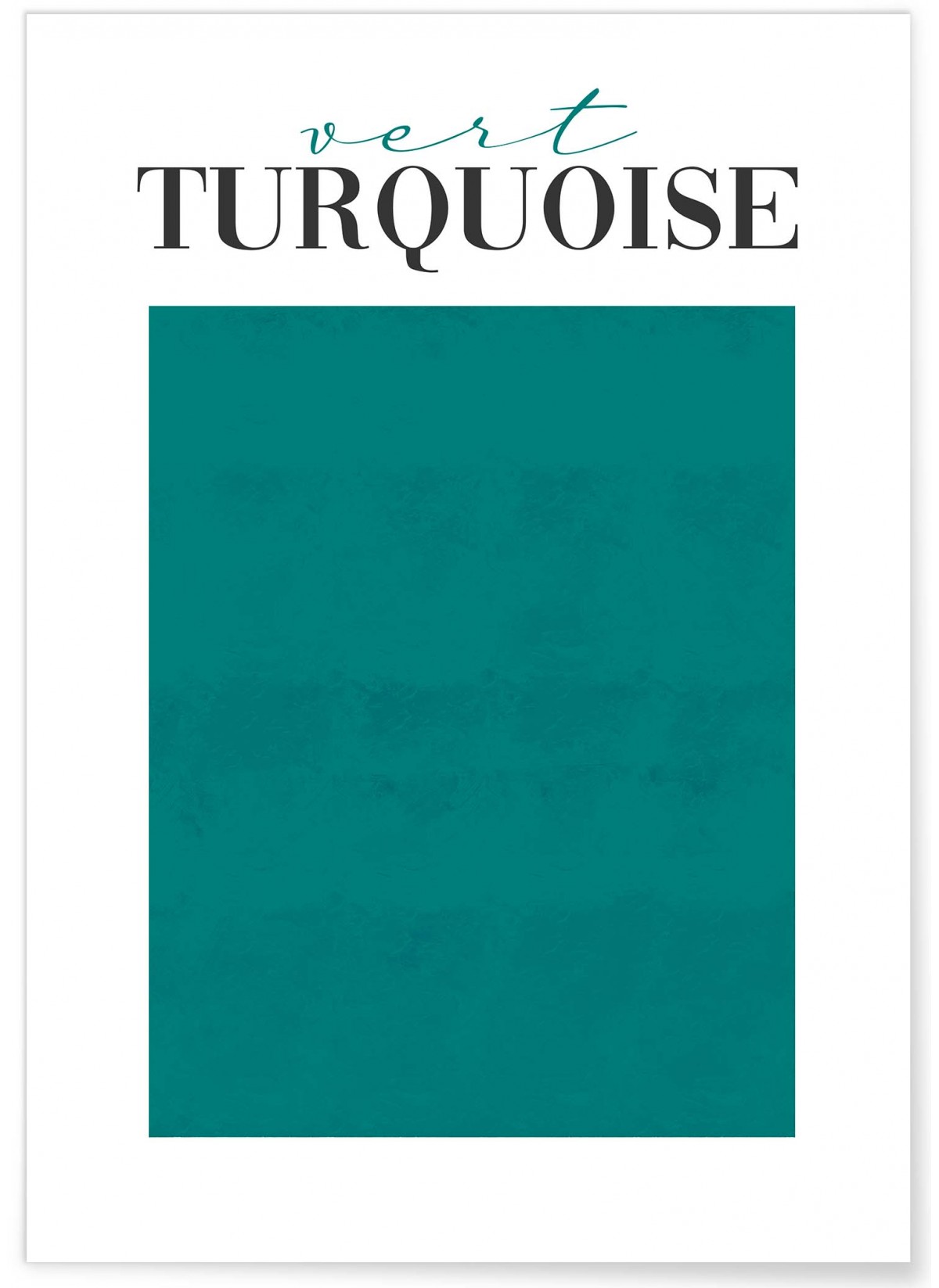 Poster Vert Turquoise, L'AFFICHERIE