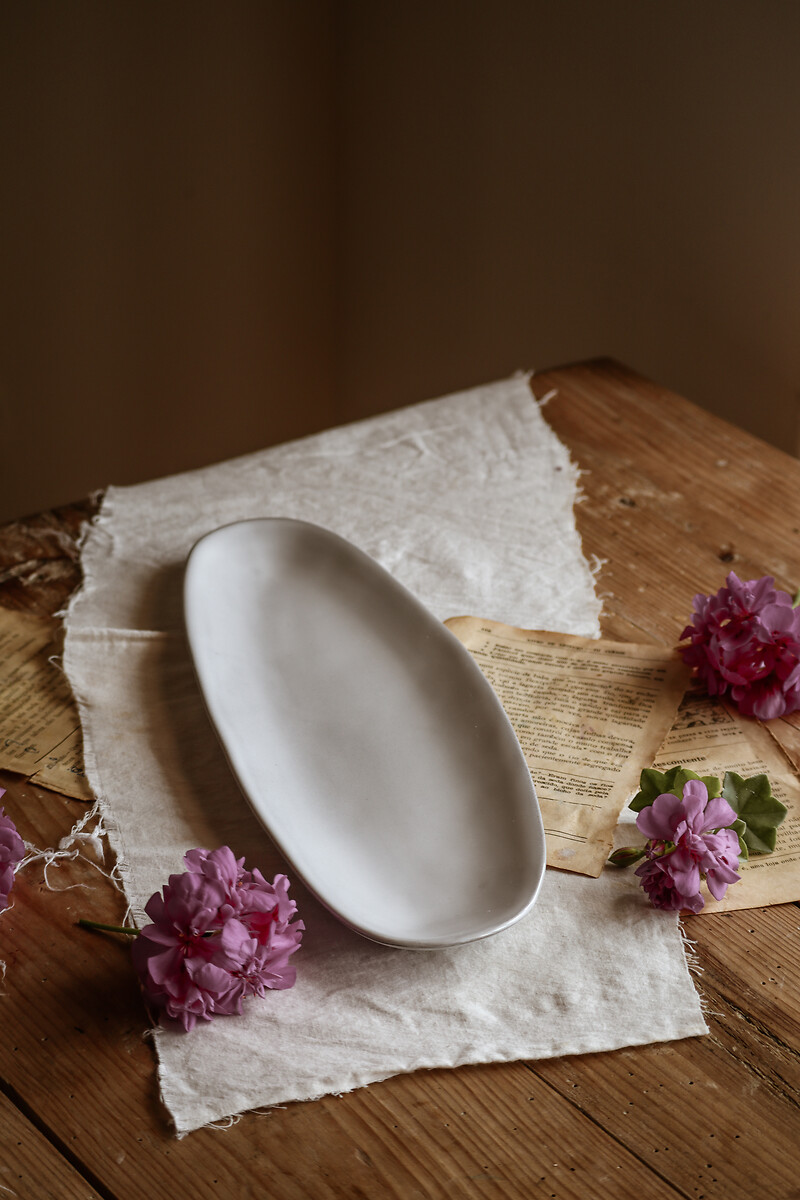 Travessa estreita 34 SMOOTH Stone, NOSSE CERAMIC, NOSSE CERAMIC