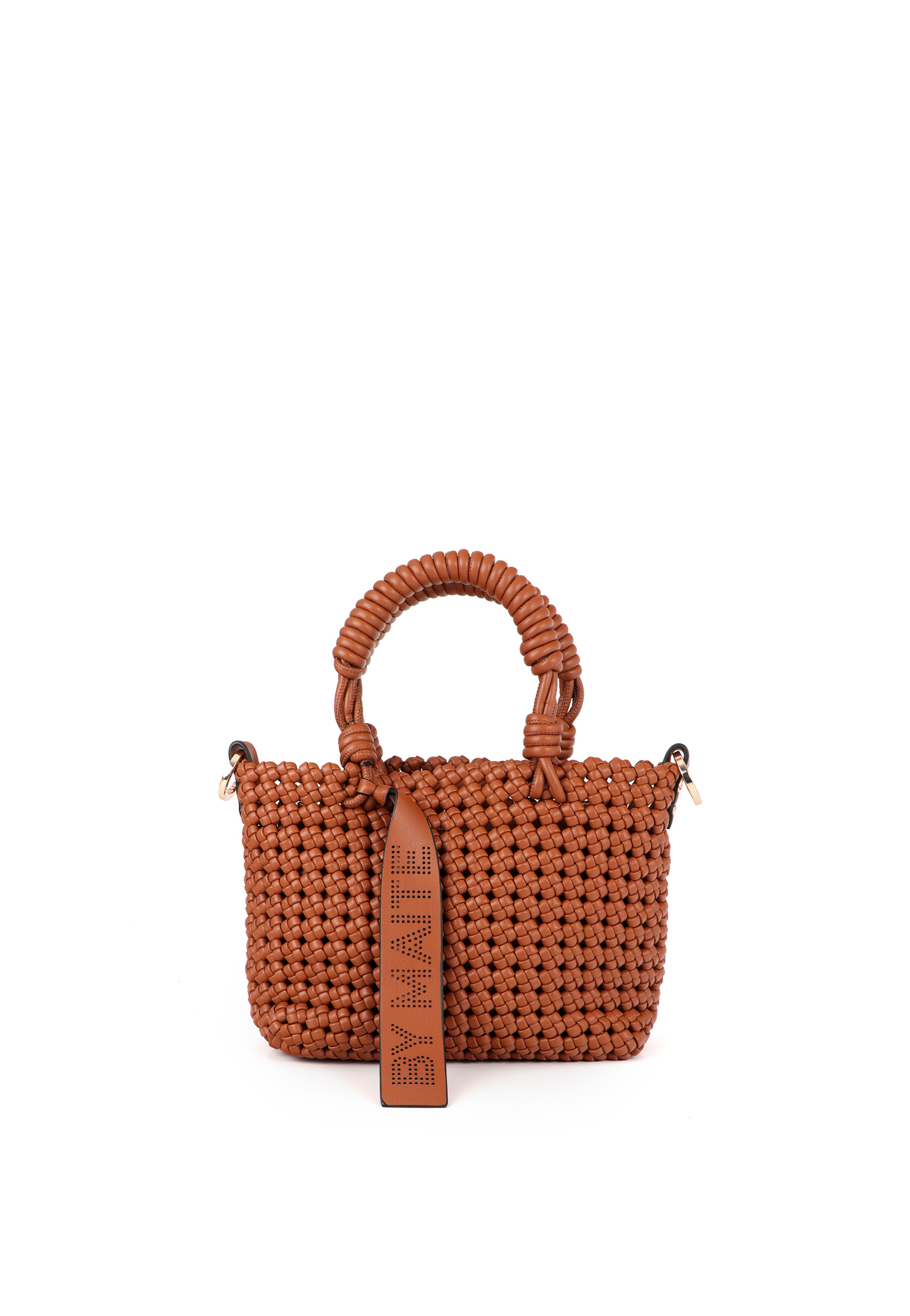 Sac à bandoulière tressé à nœuds décoratifs, LOLA CASADEMUNT