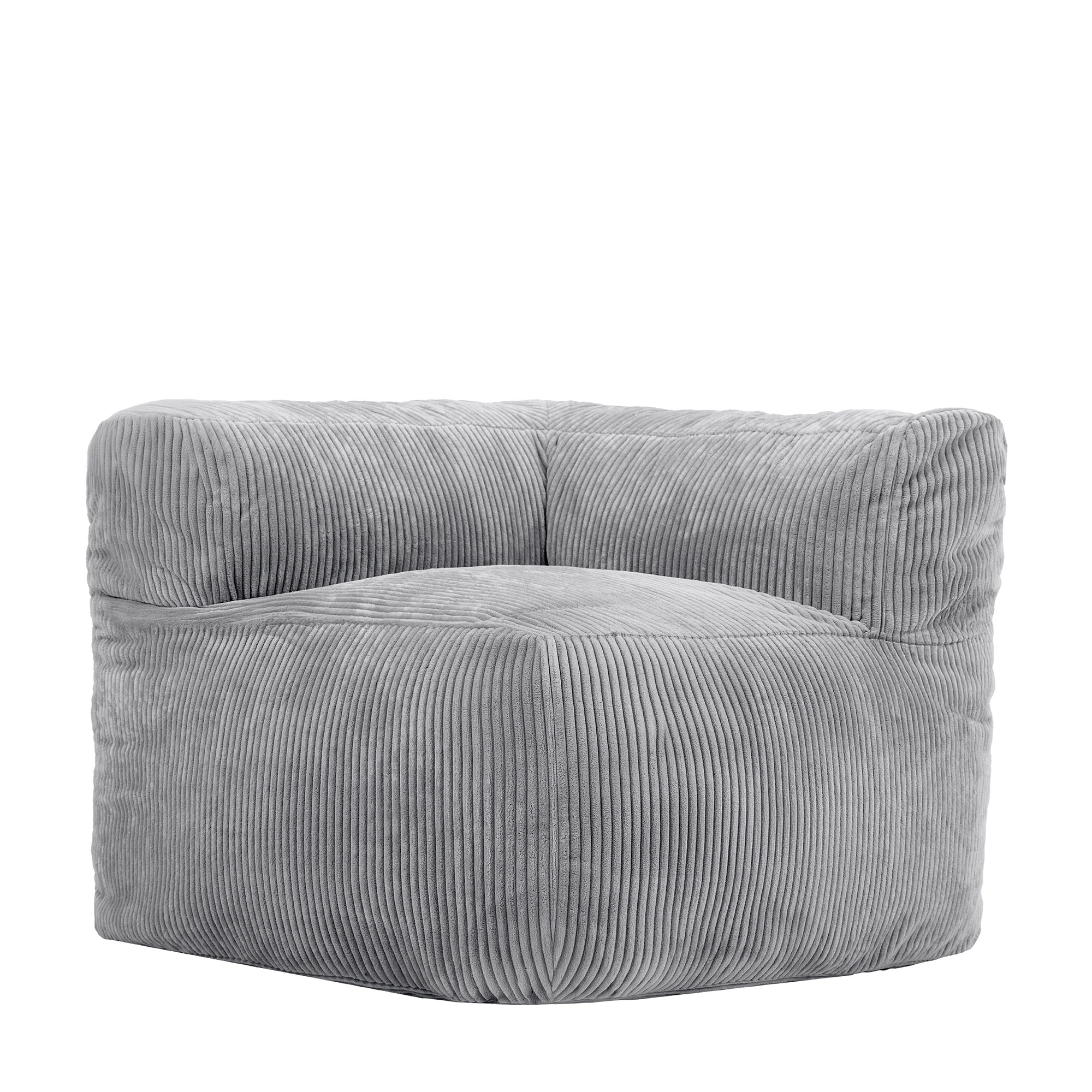Pouf fauteuil d'angle compressé modulable en velours côtelé Oeko-Tex® - ZEN, ICON